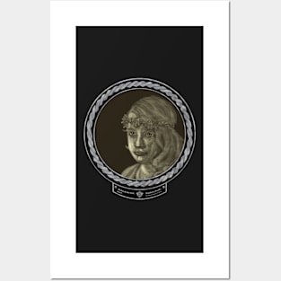 Melancholy Girl (frame silver celtic rope black) Posters and Art